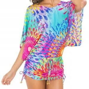 Luli Fama Women's BAJO UN MISMO SOL South Beach Cover Up Dress Multicolor Size M